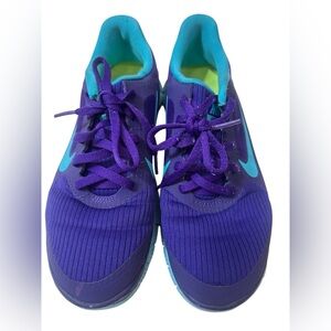 Nike Purple and Blue Athletic Shoes with Ribbed Texture